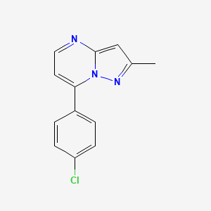 molecular formula C13H10ClN3 B2830536 7-(4-Chlorophenyl)-2-methylpyrazolo[1,5-a]pyrimidine CAS No. 444790-62-9
