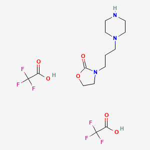 3-(3-Piperazin-1-ylpropyl)-1,3-oxazolidin-2-one;2,2,2-trifluoroacetic acid