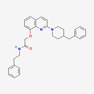 2-((2-(4-benzylpiperidin-1-yl)quinolin-8-yl)oxy)-N-phenethylacetamide