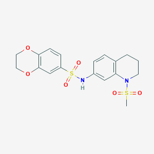 N-(1-(methylsulfonyl)-1,2,3,4-tetrahydroquinolin-7-yl)-2,3-dihydrobenzo[b][1,4]dioxine-6-sulfonamide