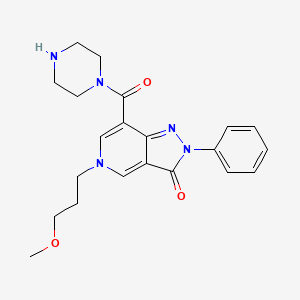 5-(3-Methoxypropyl)-2-phenyl-7-(piperazine-1-carbonyl)pyrazolo[4,3-c]pyridin-3-one