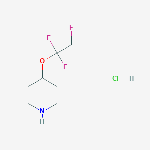molecular formula C7H13ClF3NO B2830550 4-(1,1,2-Trifluoroethoxy)piperidine hcl CAS No. 2490426-39-4
