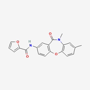 molecular formula C20H16N2O4 B2830603 N-(8,10-dimethyl-11-oxo-10,11-dihydrodibenzo[b,f][1,4]oxazepin-2-yl)furan-2-carboxamide CAS No. 921919-00-8