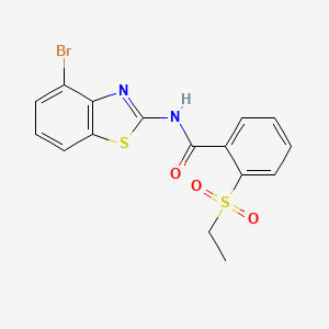 molecular formula C16H13BrN2O3S2 B2830606 N-(4-bromobenzo[d]thiazol-2-yl)-2-(ethylsulfonyl)benzamide CAS No. 886931-18-6