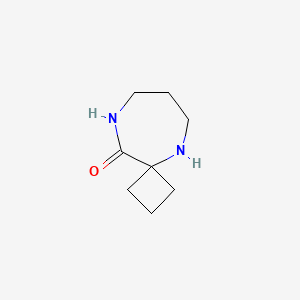 molecular formula C8H14N2O B2830623 5,9-Diazaspiro[3.6]decan-10-one CAS No. 2138296-64-5
