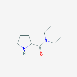 molecular formula C9H18N2O B2830629 N,N-diethylpyrrolidine-2-carboxamide CAS No. 1018331-52-6