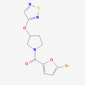 3-{[1-(5-Bromofuran-2-carbonyl)pyrrolidin-3-yl]oxy}-1,2,5-thiadiazole