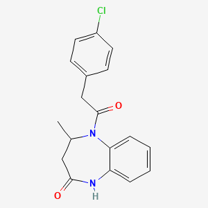 5-[(4-chlorophenyl)acetyl]-4-methyl-1,3,4,5-tetrahydro-2H-1,5-benzodiazepin-2-one