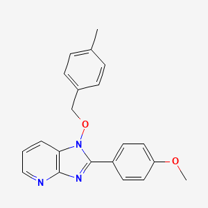 molecular formula C21H19N3O2 B2830641 2-(4-methoxyphenyl)-1-[(4-methylbenzyl)oxy]-1H-imidazo[4,5-b]pyridine CAS No. 339027-58-6