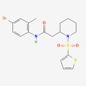 N-(4-bromo-2-methylphenyl)-2-(1-(thiophen-2-ylsulfonyl)piperidin-2-yl)acetamide