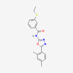 molecular formula C19H19N3O2S B2830651 N-[5-(2,4-dimethylphenyl)-1,3,4-oxadiazol-2-yl]-3-(ethylsulfanyl)benzamide CAS No. 898434-03-2