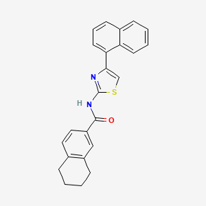 molecular formula C24H20N2OS B2830657 N-(4-(naphthalen-1-yl)thiazol-2-yl)-5,6,7,8-tetrahydronaphthalene-2-carboxamide CAS No. 681168-46-7
