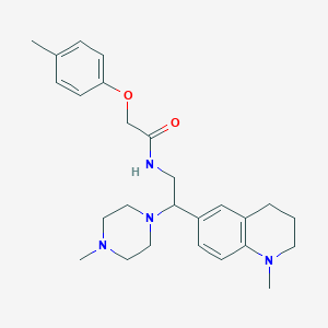 molecular formula C26H36N4O2 B2830685 N-(2-(1-methyl-1,2,3,4-tetrahydroquinolin-6-yl)-2-(4-methylpiperazin-1-yl)ethyl)-2-(p-tolyloxy)acetamide CAS No. 921923-10-6
