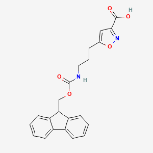 B2830695 5-[3-(9H-Fluoren-9-ylmethoxycarbonylamino)propyl]-1,2-oxazole-3-carboxylic acid CAS No. 2353595-81-8