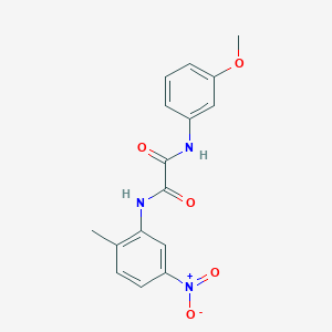 molecular formula C16H15N3O5 B2830700 N'-(3-methoxyphenyl)-N-(2-methyl-5-nitrophenyl)ethanediamide CAS No. 899744-52-6