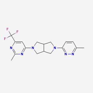 2-(6-Methylpyridazin-3-yl)-5-[2-methyl-6-(trifluoromethyl)pyrimidin-4-yl]-1,3,3a,4,6,6a-hexahydropyrrolo[3,4-c]pyrrole