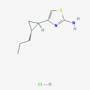4-[(1R,2R)-2-Propylcyclopropyl]-1,3-thiazol-2-amine;hydrochloride