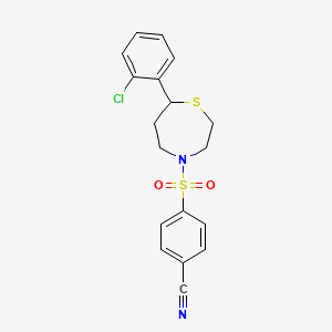 4-((7-(2-Chlorophenyl)-1,4-thiazepan-4-yl)sulfonyl)benzonitrile
