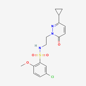 5-chloro-N-(2-(3-cyclopropyl-6-oxopyridazin-1(6H)-yl)ethyl)-2-methoxybenzenesulfonamide