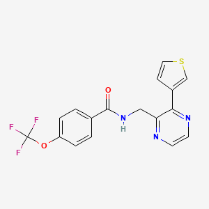 N-((3-(thiophen-3-yl)pyrazin-2-yl)methyl)-4-(trifluoromethoxy)benzamide