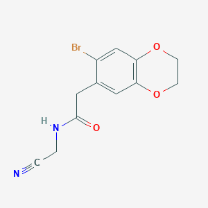 2-(7-bromo-2,3-dihydro-1,4-benzodioxin-6-yl)-N-(cyanomethyl)acetamide