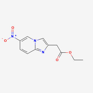 molecular formula C11H11N3O4 B2830745 Ethyl 2-(6-nitroimidazo[1,2-a]pyridin-2-yl)acetate CAS No. 59128-07-3