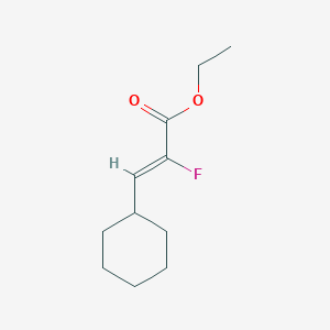 molecular formula C11H17FO2 B2830767 Ethyl 3-cyclohexyl-2-fluoroprop-2-enoate CAS No. 1254810-12-2