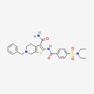 6-benzyl-2-[[4-(diethylsulfamoyl)benzoyl]amino]-5,7-dihydro-4H-thieno[2,3-c]pyridine-3-carboxamide