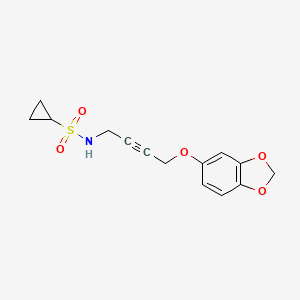 N-(4-(benzo[d][1,3]dioxol-5-yloxy)but-2-yn-1-yl)cyclopropanesulfonamide
