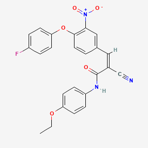 (Z)-2-Cyano-N-(4-ethoxyphenyl)-3-[4-(4-fluorophenoxy)-3-nitrophenyl]prop-2-enamide
