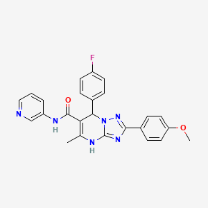 7-(4-fluorophenyl)-2-(4-methoxyphenyl)-5-methyl-N-(pyridin-3-yl)-4,7-dihydro-[1,2,4]triazolo[1,5-a]pyrimidine-6-carboxamide
