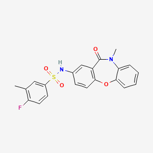 4-fluoro-3-methyl-N-(10-methyl-11-oxo-10,11-dihydrodibenzo[b,f][1,4]oxazepin-2-yl)benzenesulfonamide