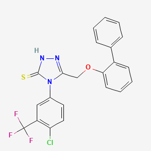 4-[4-chloro-3-(trifluoromethyl)phenyl]-5-(2-phenylphenoxymethyl)-4H-1,2,4-triazole-3-thiol
