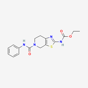 Ethyl (5-(phenylcarbamoyl)-4,5,6,7-tetrahydrothiazolo[5,4-c]pyridin-2-yl)carbamate