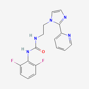 1-(2,6-difluorophenyl)-3-(2-(2-(pyridin-2-yl)-1H-imidazol-1-yl)ethyl)urea