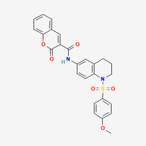 molecular formula C26H22N2O6S B2830785 N-[1-(4-methoxybenzenesulfonyl)-1,2,3,4-tetrahydroquinolin-6-yl]-2-oxo-2H-chromene-3-carboxamide CAS No. 946382-84-9