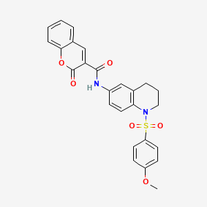 N-(1-((4-methoxyphenyl)sulfonyl)-1,2,3,4-tetrahydroquinolin-6-yl)-2-oxo-2H-chromene-3-carboxamide