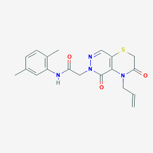 N-(3-fluorophenyl)-1-[5-(3-fluorophenyl)pyrimidin-2-yl]piperidine-3-carboxamide