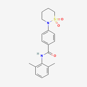 N-(2,6-dimethylphenyl)-4-(1,1-dioxido-1,2-thiazinan-2-yl)benzamide