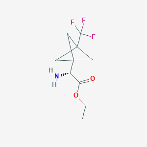 Ethyl (2R)-2-amino-2-[3-(trifluoromethyl)-1-bicyclo[1.1.1]pentanyl]acetate