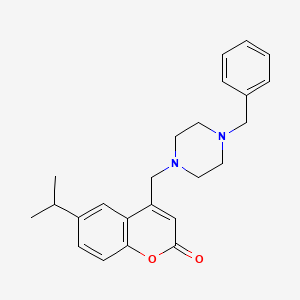 4-((4-benzylpiperazin-1-yl)methyl)-6-isopropyl-2H-chromen-2-one