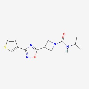 N-isopropyl-3-(3-(thiophen-3-yl)-1,2,4-oxadiazol-5-yl)azetidine-1-carboxamide