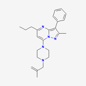 2-Methyl-7-(4-(2-methylallyl)piperazin-1-yl)-3-phenyl-5-propylpyrazolo[1,5-a]pyrimidine