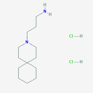 molecular formula C13H28Cl2N2 B2830828 3-{3-Azaspiro[5.5]undecan-3-yl}propan-1-amine dihydrochloride CAS No. 2225136-22-9