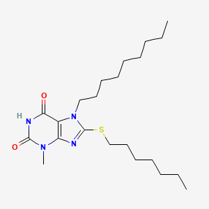 8-Heptylsulfanyl-3-methyl-7-nonyl-3,7-dihydro-purine-2,6-dione