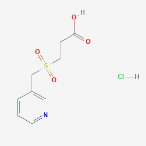 3-(Pyridin-3-ylmethanesulfonyl)propanoic acid hydrochloride