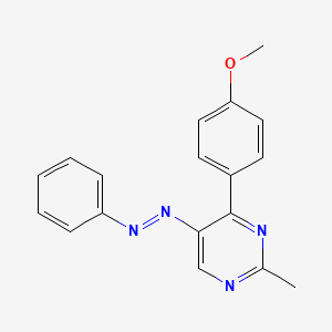 Methyl 4-[2-methyl-5-(2-phenyldiazenyl)-4-pyrimidinyl]phenyl ether