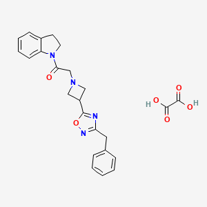 2-(3-(3-Benzyl-1,2,4-oxadiazol-5-yl)azetidin-1-yl)-1-(indolin-1-yl)ethanone oxalate