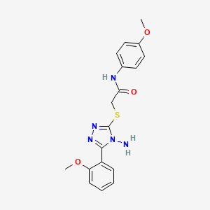 2-{[4-amino-5-(2-methoxyphenyl)-4H-1,2,4-triazol-3-yl]sulfanyl}-N-(4-methoxyphenyl)acetamide