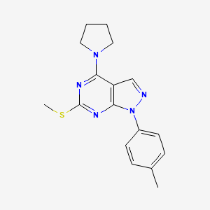 1-(4-methylphenyl)-6-(methylsulfanyl)-4-(1-pyrrolidinyl)-1H-pyrazolo[3,4-d]pyrimidine